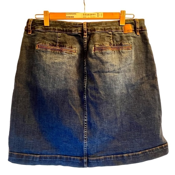 Jag Women's Jean Skirt Size 14 Blue Dark Wash - Picture 12 of 14